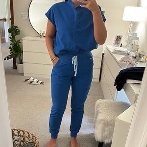 figs royal blue scrub set Rafaela